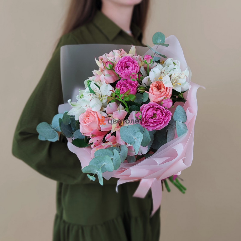 Букет розовое настроение